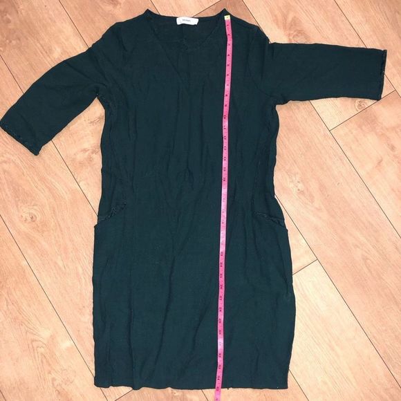 Sita Murt Collarless Forest Green Dress w/ Pockets Size EU 38 / US 8, MSRP $265 - Picture 10 of 13